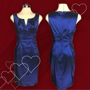ADRIANNA PAPELL  Luxury Sheath Designed Blue Dress Size 8